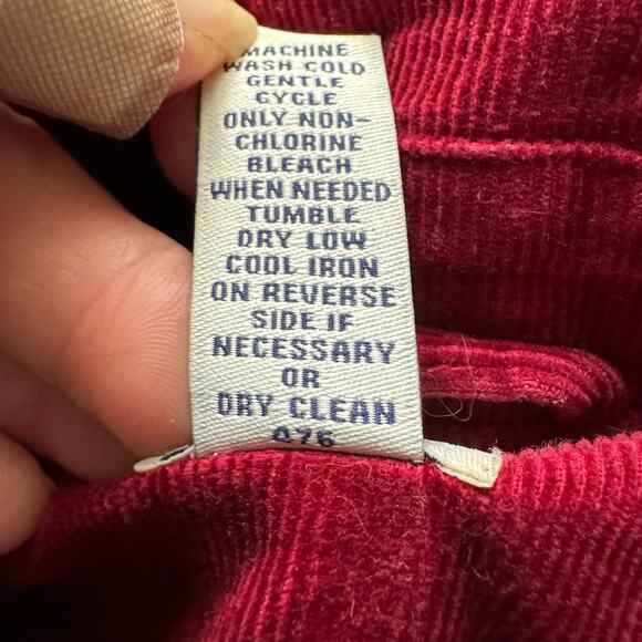 Bass Cranberry Red Vintage Y2K Cotton Corduroy Double Breasted Blazer Womens Med - Picture 7 of 11